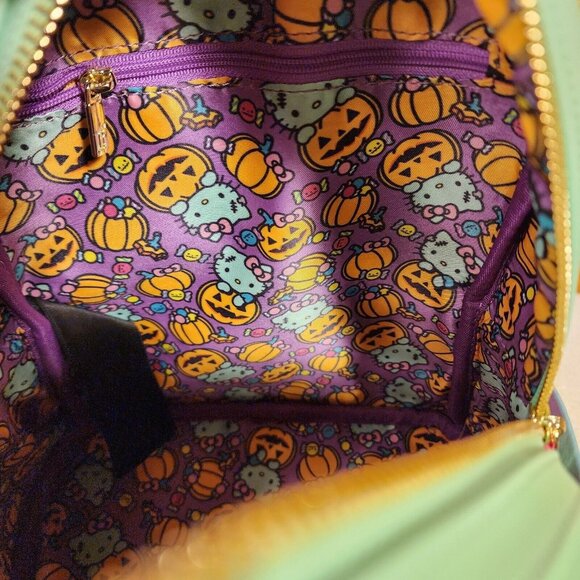 Loungefly Sanrio Hello Kitty Frankenstein Halloween Pumpkin Mini Backpack NEW main image 2